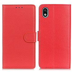 Funda de Cuero Cartera con Soporte Carcasa A03D para Sony Xperia Ace III Rojo