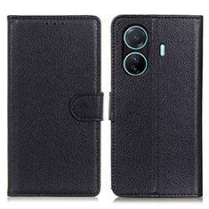 Funda de Cuero Cartera con Soporte Carcasa A03D para Vivo iQOO Z6 Pro 5G Negro