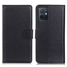 Funda de Cuero Cartera con Soporte Carcasa A03D para Vivo T1 5G India Negro