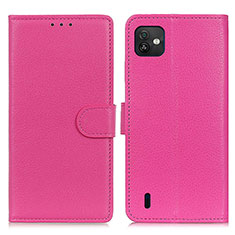 Funda de Cuero Cartera con Soporte Carcasa A03D para Wiko Y82 Rosa Roja