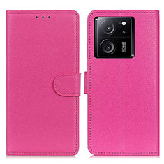 Funda de Cuero Cartera con Soporte Carcasa A03D para Xiaomi Redmi K60 Ultra 5G Rosa Roja