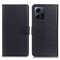 Funda de Cuero Cartera con Soporte Carcasa A03D para Xiaomi Redmi Note 12 4G Negro