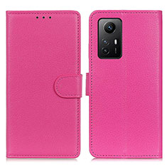 Funda de Cuero Cartera con Soporte Carcasa A03D para Xiaomi Redmi Note 12S Rosa Roja