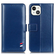 Funda de Cuero Cartera con Soporte Carcasa A04 para Apple iPhone 14 Azul