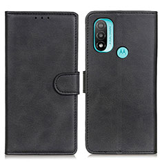 Funda de Cuero Cartera con Soporte Carcasa A04D para Motorola Moto E20 Negro