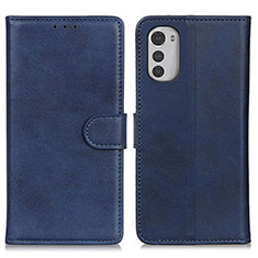 Funda de Cuero Cartera con Soporte Carcasa A04D para Motorola Moto E32 Azul