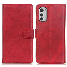 Funda de Cuero Cartera con Soporte Carcasa A04D para Motorola Moto E32 Rojo