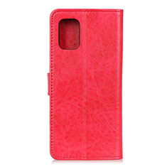 Funda de Cuero Cartera con Soporte Carcasa A04D para Motorola Moto G100 5G Rojo