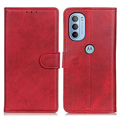 Funda de Cuero Cartera con Soporte Carcasa A04D para Motorola Moto G31 Rojo