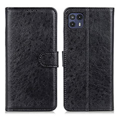 Funda de Cuero Cartera con Soporte Carcasa A04D para Motorola Moto G50 5G Negro