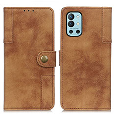 Funda de Cuero Cartera con Soporte Carcasa A04D para OnePlus 9R 5G Marron