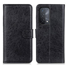 Funda de Cuero Cartera con Soporte Carcasa A04D para Oppo A54 5G Negro