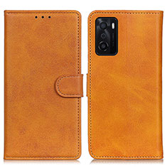 Funda de Cuero Cartera con Soporte Carcasa A04D para Oppo A55S 5G Marron