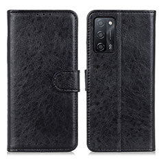 Funda de Cuero Cartera con Soporte Carcasa A04D para Oppo A56 5G Negro