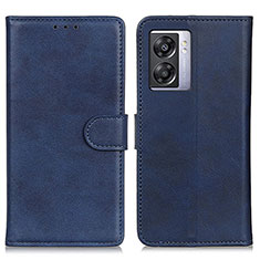 Funda de Cuero Cartera con Soporte Carcasa A04D para Oppo A57 5G Azul