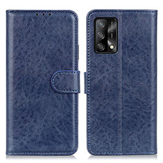 Funda de Cuero Cartera con Soporte Carcasa A04D para Oppo A95 4G Azul