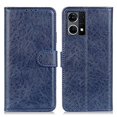 Funda de Cuero Cartera con Soporte Carcasa A04D para Oppo F21 Pro 4G Azul