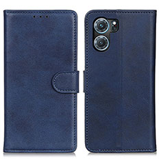 Funda de Cuero Cartera con Soporte Carcasa A04D para Oppo K10 5G Azul