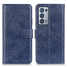 Funda de Cuero Cartera con Soporte Carcasa A04D para Oppo Reno6 Pro 5G Azul