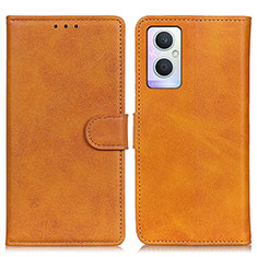 Funda de Cuero Cartera con Soporte Carcasa A04D para Oppo Reno7 Z 5G Marron