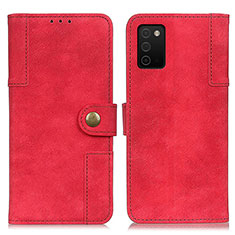 Funda de Cuero Cartera con Soporte Carcasa A04D para Samsung Galaxy A03s Rojo