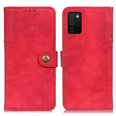 Funda de Cuero Cartera con Soporte Carcasa A04D para Samsung Galaxy F02S SM-E025F Rojo