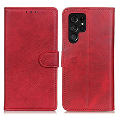 Funda de Cuero Cartera con Soporte Carcasa A04D para Samsung Galaxy S23 Ultra 5G Rojo