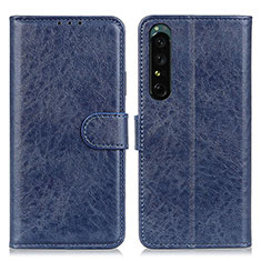 Funda de Cuero Cartera con Soporte Carcasa A04D para Sony Xperia 1 IV Azul