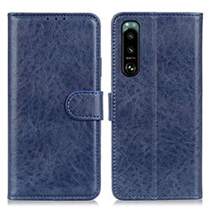 Funda de Cuero Cartera con Soporte Carcasa A04D para Sony Xperia 5 III Azul