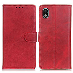 Funda de Cuero Cartera con Soporte Carcasa A04D para Sony Xperia Ace III SOG08 Rojo