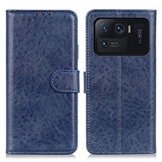 Funda de Cuero Cartera con Soporte Carcasa A04D para Xiaomi Mi 11 Ultra 5G Azul