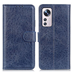 Funda de Cuero Cartera con Soporte Carcasa A04D para Xiaomi Mi 12S 5G Azul