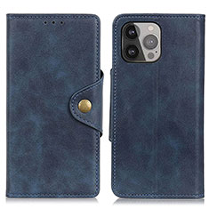 Funda de Cuero Cartera con Soporte Carcasa A05 para Apple iPhone 14 Pro Azul