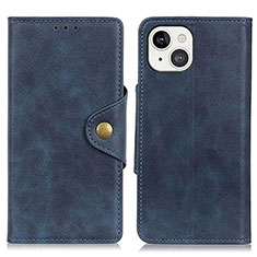 Funda de Cuero Cartera con Soporte Carcasa A05 para Apple iPhone 15 Azul