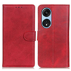 Funda de Cuero Cartera con Soporte Carcasa A05D para Huawei Honor X5 Plus Rojo