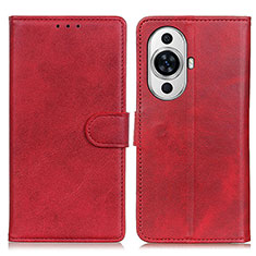 Funda de Cuero Cartera con Soporte Carcasa A05D para Huawei Nova 11 Rojo