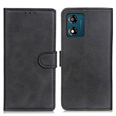 Funda de Cuero Cartera con Soporte Carcasa A05D para Motorola Moto E13 Negro