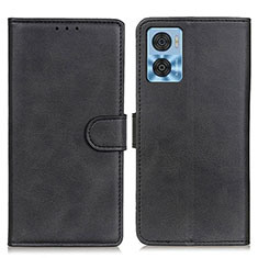 Funda de Cuero Cartera con Soporte Carcasa A05D para Motorola Moto E22 Negro