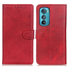 Funda de Cuero Cartera con Soporte Carcasa A05D para Motorola Moto Edge 30 5G Rojo