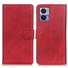 Funda de Cuero Cartera con Soporte Carcasa A05D para Motorola Moto Edge 30 Lite 5G Rojo