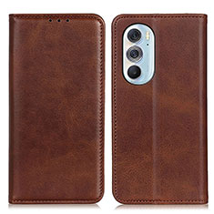 Funda de Cuero Cartera con Soporte Carcasa A05D para Motorola Moto Edge 30 Pro 5G Marron