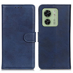 Funda de Cuero Cartera con Soporte Carcasa A05D para Motorola Moto Edge 40 5G Azul