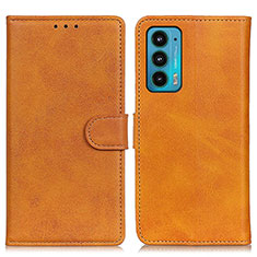 Funda de Cuero Cartera con Soporte Carcasa A05D para Motorola Moto Edge Lite 5G Marron