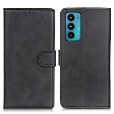 Funda de Cuero Cartera con Soporte Carcasa A05D para Motorola Moto Edge Lite 5G Negro