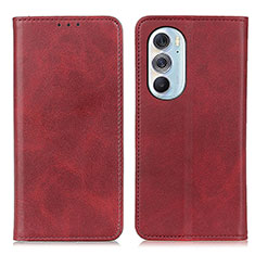 Funda de Cuero Cartera con Soporte Carcasa A05D para Motorola Moto Edge Plus (2022) 5G Rojo