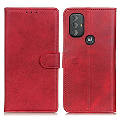 Funda de Cuero Cartera con Soporte Carcasa A05D para Motorola Moto G Play (2023) Rojo