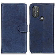 Funda de Cuero Cartera con Soporte Carcasa A05D para Motorola Moto G Play Gen 2 Azul