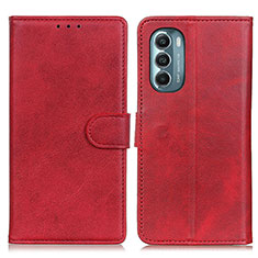 Funda de Cuero Cartera con Soporte Carcasa A05D para Motorola Moto G Stylus (2022) 5G Rojo