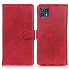 Funda de Cuero Cartera con Soporte Carcasa A05D para Motorola Moto G50 5G Rojo