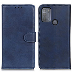 Funda de Cuero Cartera con Soporte Carcasa A05D para Motorola Moto G50 Azul